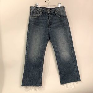 Hudson Jeans Sloane Extreme baggy high waist crop in blue size 29